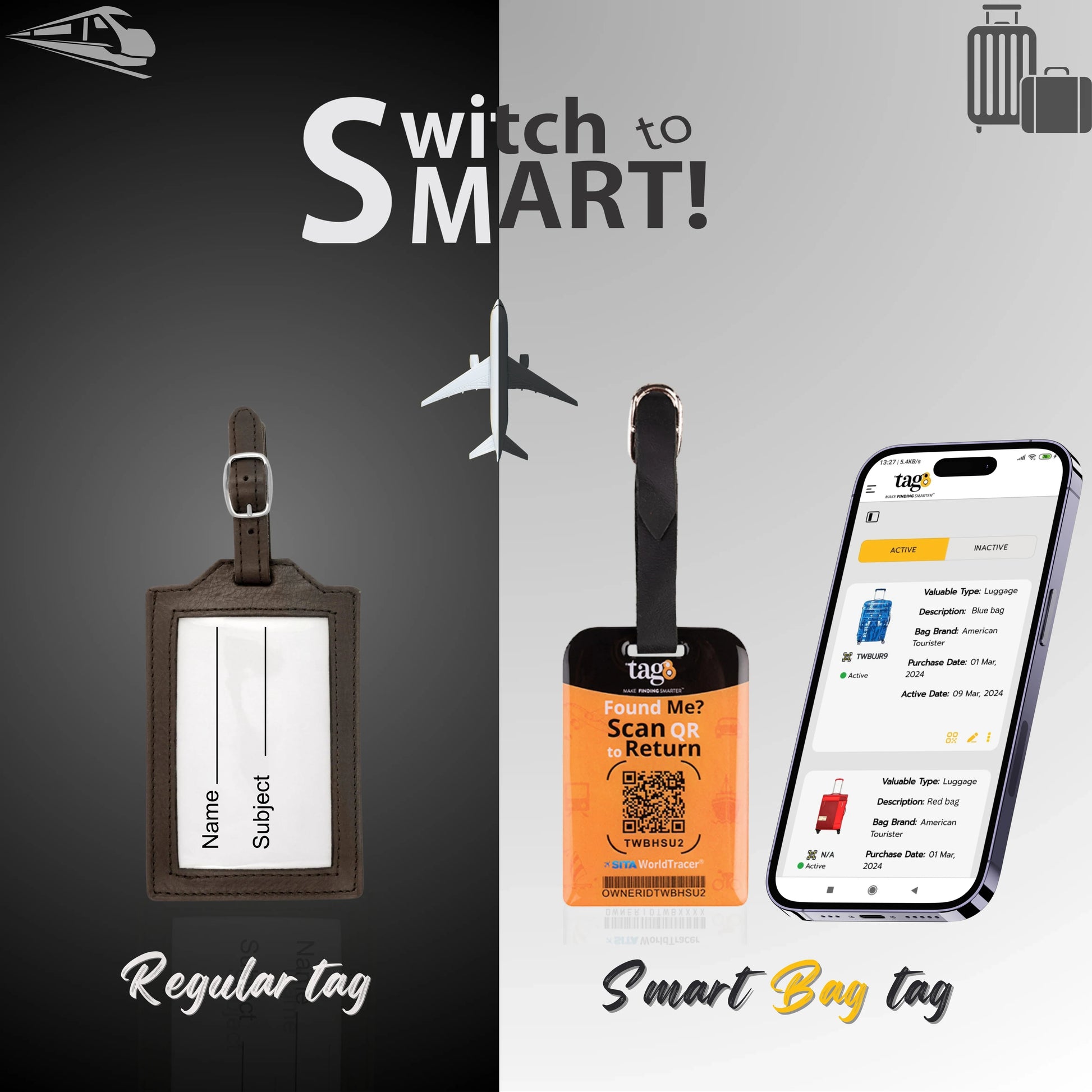 Smart Bag Security Tag - Canada Flag [Pack 2]-1