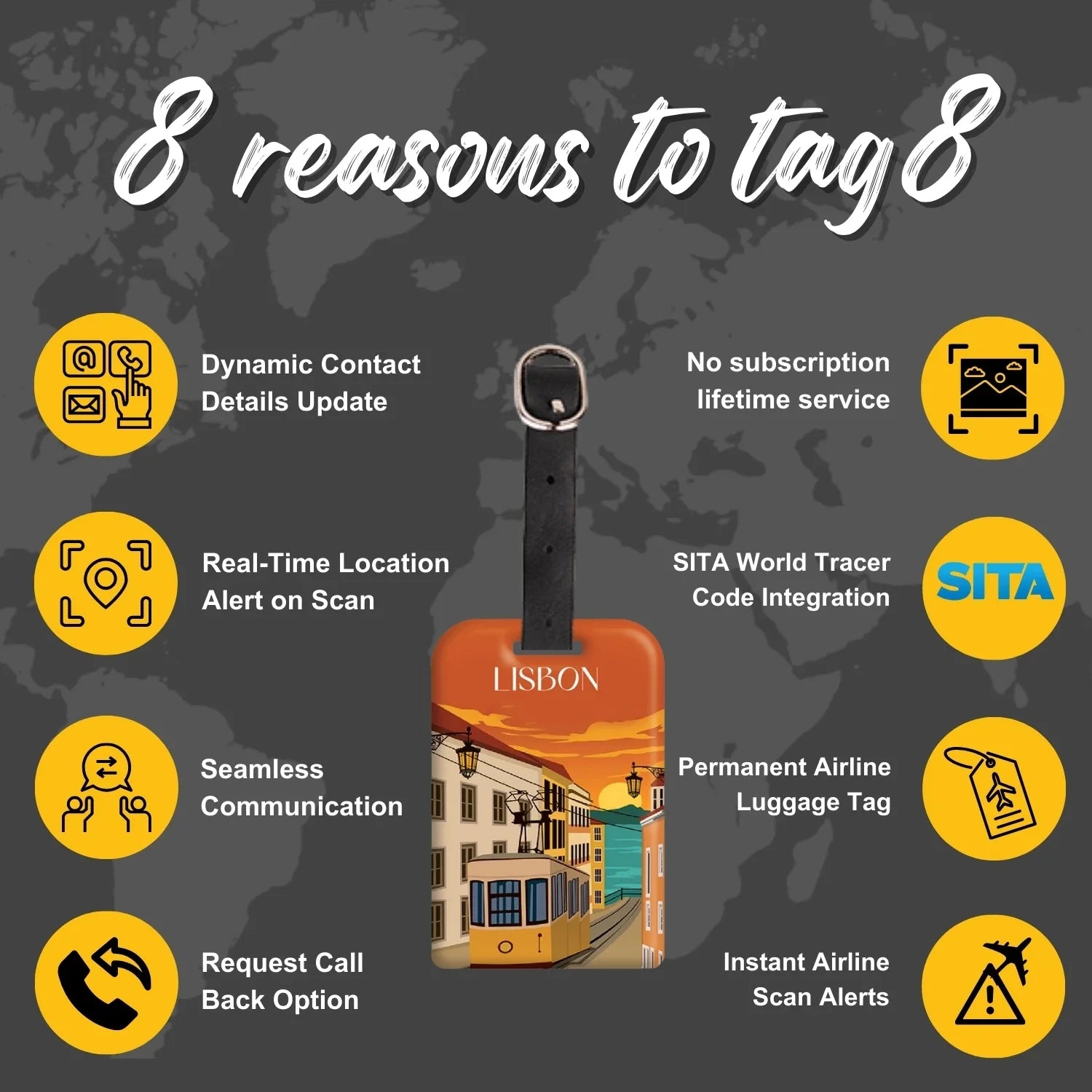Smart Bag Security Tag - Lisbon [Pack 2]-3