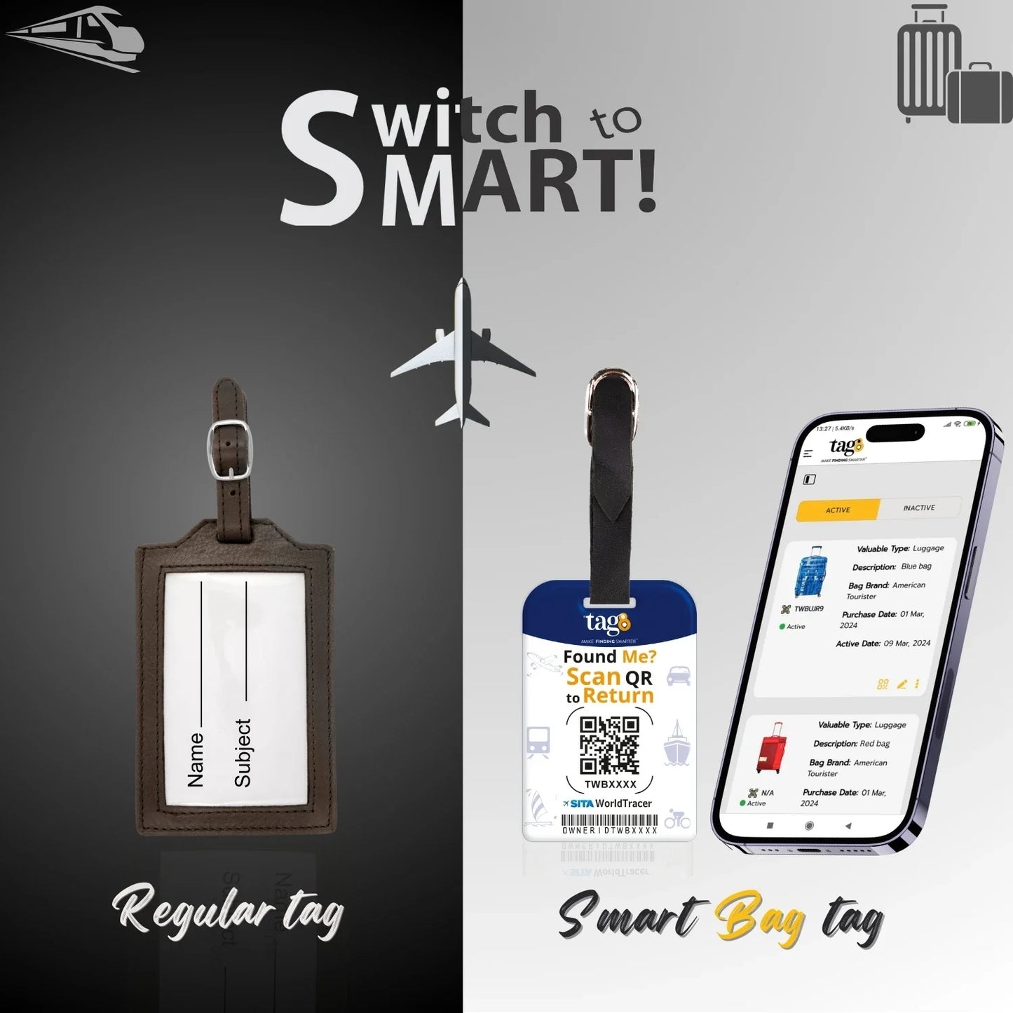 Smart Bag Security Tag - Russia Flag [Pack 2]-1